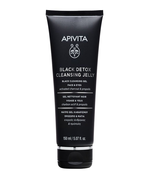 APIVITA BLACK DETOX CLEANSING FACE & EYES GEL x 150 ml - Dermashop
